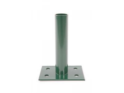 FILIAC - Platine VERTE 60mm pour poteau rond de portillon grillag&eacute;