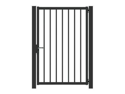 FILIAC Portillon barreaud&eacute; gris - h. 1,75 x l. 1,00 m + serrure - 