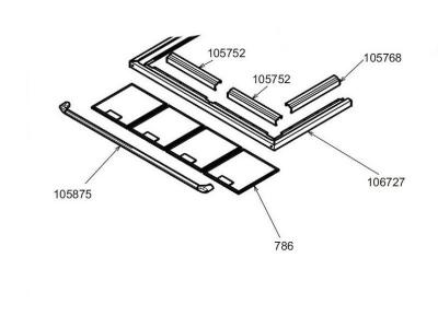 SMEG  - Filtre Metal Vendu A L Unite Rep 786 - Ref: 063410712