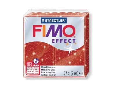 DTM LOISIRS CREATIFS Staedtler - Fimo Effect - Pain P&acirc;te &agrave;&nbsp; Modeler 57 g Effet Paillet&eacute; Rouge 8020-202 ST