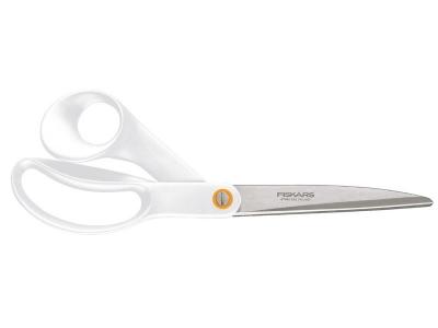 FISKARS  Ciseaux &agrave; usage g&eacute;n&eacute;ral, L: 24 cm, blanc, pour droitiers, 1pi
