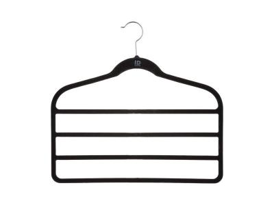 PARIS PRIX FIVE Simply Smart - Lot de 2 Cintres Feutrine 4 Pantalons 45cm Noir