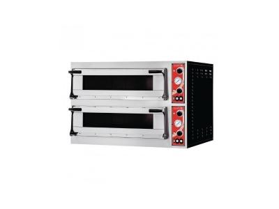 GASTRO M Four &agrave; Pizza Double Electrique 400 V 12 kW Rome 2 - - - Acier inoxydable 1000x955x745mm