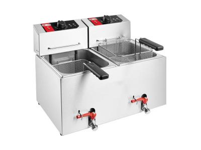 SOFRACA Friteuse de Table Electrique 2 Cuves Puissance 2 x 3600 Watts 