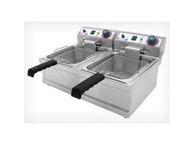 BECKERS Friteuse &eacute;lectrique FB 6+6 LT - - - Acier inoxydable 590x430x290mm