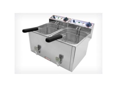 BECKERS Friteuse &eacute;lectrique FR 10+10 LT - - - Acier inoxydable 530x490x360mm