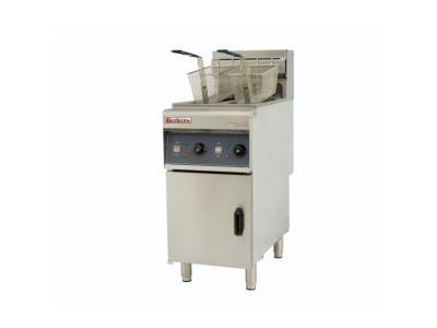 BECKERS Friteuse &eacute;lectrique sur meubles MOD DF 10 + 10 - - - Acier inoxydable 400x800x1100mm