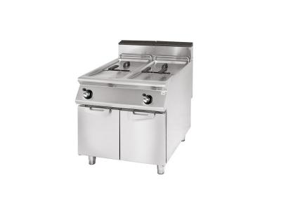 VIRTUS GROUP Friteuse gaz, capacit&eacute; 2x 13 litres- Virtus - - Acier inoxydable26 800x730x870mm
