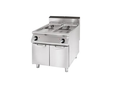 VIRTUS GROUP Friteuse gaz, capacit&eacute; 2x 17 litres- Virtus - - Acier inoxydable34 800x730x870mm