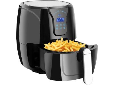 VENDOS85 Friteuse sans huile xl 3,5l air fryer avec recettes airfryer avec 6 programmes noir