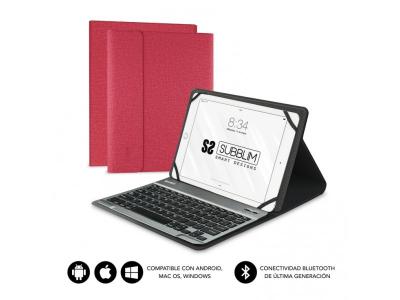 SUBBLIM Funda tablet  keytab pro bluetooth 10,1 red SUB-KT2-BT0003