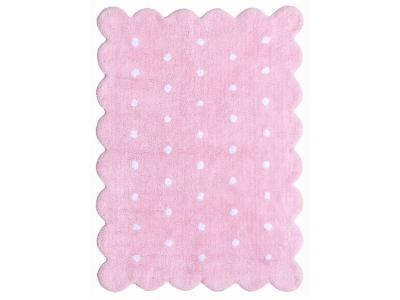 LORENA CANALS Tapis lavable biscuit rose &agrave; pois (120 x 160 cm) 