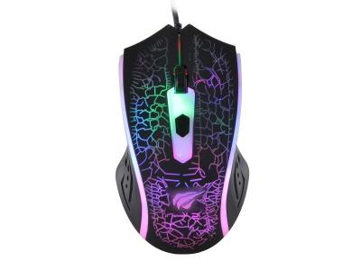 GAMENOTE HV-MS736 Souris gamer 4 boutons, 1200 DPI, optique, filaire USB, r&eacute;tro&eacute;clairage LED