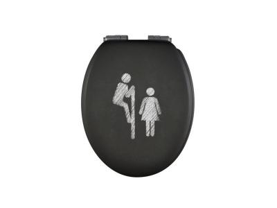 GELCO DESIGN  Abattant, MDF Fsc, Gris, 46,5 x 36,5 x 5,5 cm