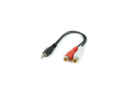 GEMBIRD  Cca-406 Jack 3.5/2xrca M/f 20 Cm Noir