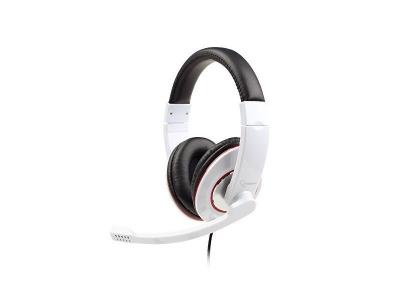 Gembird MHS-001-GW - Micro-casque - circum-aural - filaire - blanc brillant 