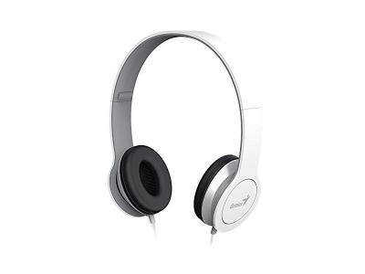 GENERIQUE Genius HS-M430 Casque audio pliable avec c&acirc;ble plat/micro pour Smartphone Blanc 
