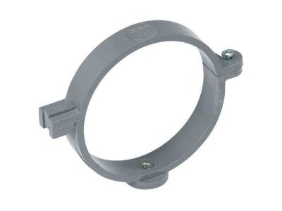 GIRPI  - Collier &agrave; charni&egrave;re pour tuyau d'&eacute;vacuation &Oslash; 100 mm gris
