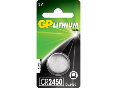GP Pile Lithium CR2450 3V, 1 pi&egrave;ce en Blister (0602450C1) - 