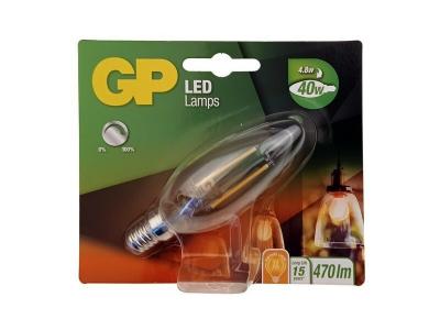 GP BATTERIES Ampoules &agrave; &eacute;conomie d'&eacute;nergie GP LED FILAMENT CANDLE DIM E14 5W-40W