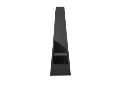 BELIANI  - Grande chemin&eacute;e de jardin en acier noir YATE