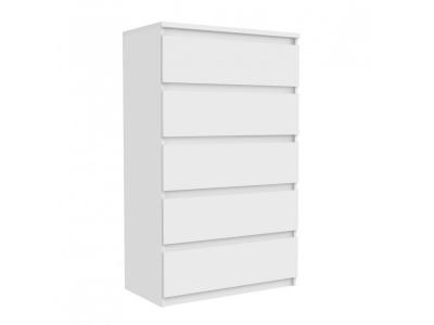 Grande commode 5 tiroirs blanc - benny 67584130