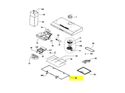 INDESIT Grille Filtre Cm60 Hi151ix Pour Hotte  - C00265915