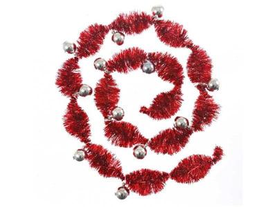 ATMOSPHERA  - Guirlande de no&euml;l Pompon - 12 boules - 200 - Argent