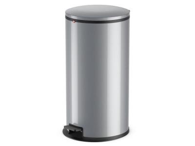 HAILO Poubelle de cuisine design &agrave; p&eacute;dale 40L  Pure XL Coloris - Argent