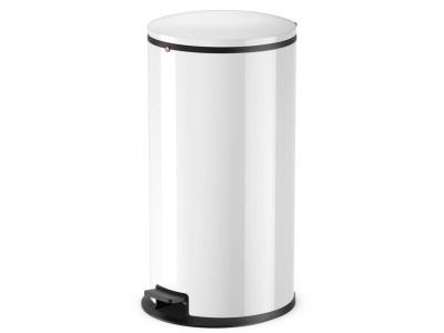 HAILO Poubelle de cuisine design &agrave; p&eacute;dale 40L  Pure XL Coloris - Blanc