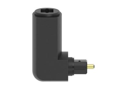 HAMA Adaptateur ODT, f. toslink m&acirc;le - f. toslink femel., dor&eacute;, 90 &deg; - Neuf