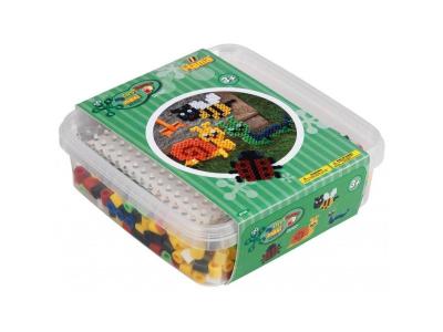 HAMA  Perles &agrave; repasser maxi + plaque 'animaux rapants',bo&icirc;te