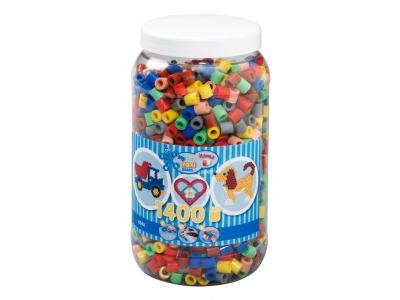 HAMA  Pot de 1400 Maxi perles mix 11 couleurs