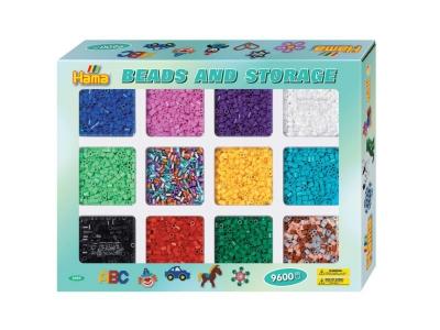 HAMA  bo&icirc;te casiers perles moyennes - 6000 pi&egrave;ces
