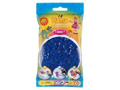 HAMA Sachet de 1000 perles midi bleu fonc&eacute; - 