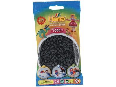 HAMA Sachet de 1000 perles  midi : gris fonc&eacute; 