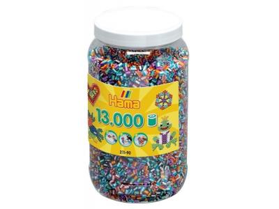 HAMA  - 211-90 - midi pot - 13000 perles - m&eacute;lange bicolore 