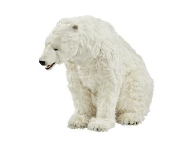 HANSA  peluche geante ours polaire assis 92 cm h et 155 cm l 4191