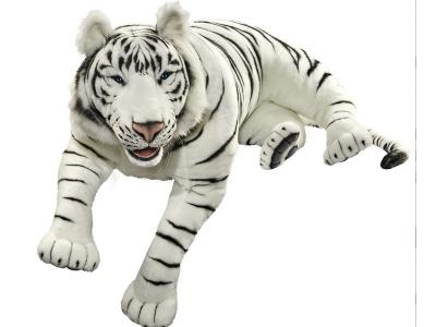 HANSA  peluche geante tigre blanc couche 150 cm l 4923