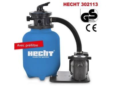 HECHT  Jardin 302113 Syst&egrave;me De Filtre &Agrave; Sable(avec Pr&eacute;-filtre) De Piscine 7 M3/h 450 W Capacit&eacute; De Sable 20kg 