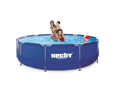 HECHT  3476 BLUESEA Grande Piscine Tubulaire Ronde &Oslash; 3m Cadre en Acier
