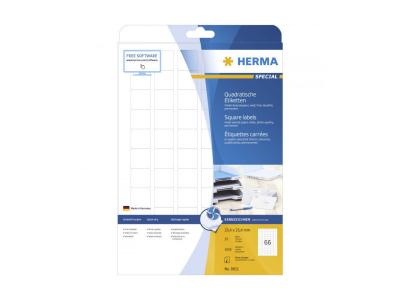 HERMA  etiq.inkjet 25,4x25,4 25f. Din a4 1650pcs blanc 8831 DFX-163319