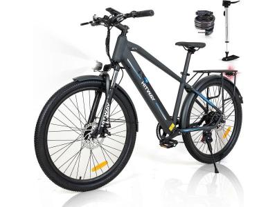HITWAY  V&eacute;lo &Eacute;lectrique 26 VAE-Batterie 36V/12Ah-Moteur 250W - Shimano 7 Vitesses - VTT V&eacute;lo &Eacute;lectrique de Montagne - E-BIKE Noir 