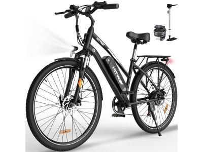 HITWAY V&eacute;lo Electrique Noir, 28 VAE Ville E-Bike, Batterie Amovible 36V 12Ah, Moteur 250W, 7 Vitesses, E-Bike Urbain