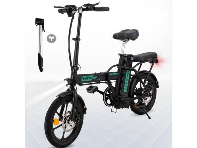HITWAY  v&eacute;lo &eacute;lectrique Pliable 16 Ville E-Bike Adulte BK5S,Moteur 250W,Batterie 36V/10,4Ah, Max 25km/h,V&eacute;los &agrave; Assistance ,Autonomie 35-90km max 