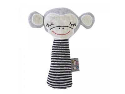 SEVIRA KIDS Hochet en tricot de coton- singe HOCHET-TRICOT-UK-SINGE