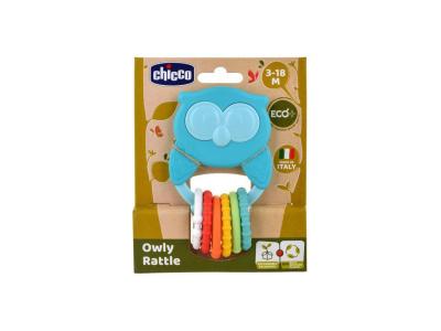 CHICCO Hibou Avec Anneaux &Agrave; Partir De 3 Mois  - Le Jouet