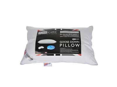 HOMESCAPES Oreiller en duvet d'oie ultra gonflant et moelleux, 50 x 75 cm