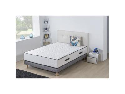 DEKO DREAM Hotel Seasons Ensemble Matelas + Sommier 140x190 Cm - Mousse - 25 Cm - 5 Zones -