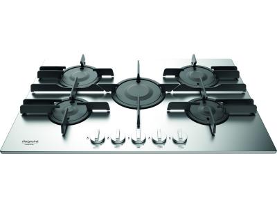 HOTPOINT  ftghl 751 d/ix/ha plaque acier inoxydable int&eacute;gr&eacute; (placement) 75 cm gaz 5 zone(s)